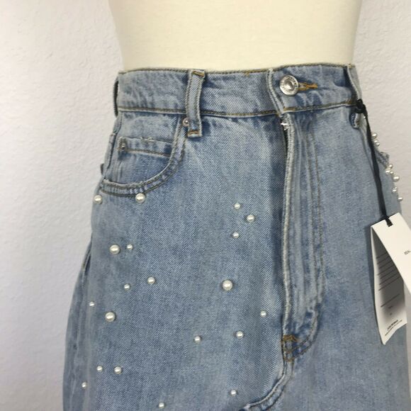 Zara Woman Cut Off A-Line Mini Jean Denim Skirt - Picture 5 of 10